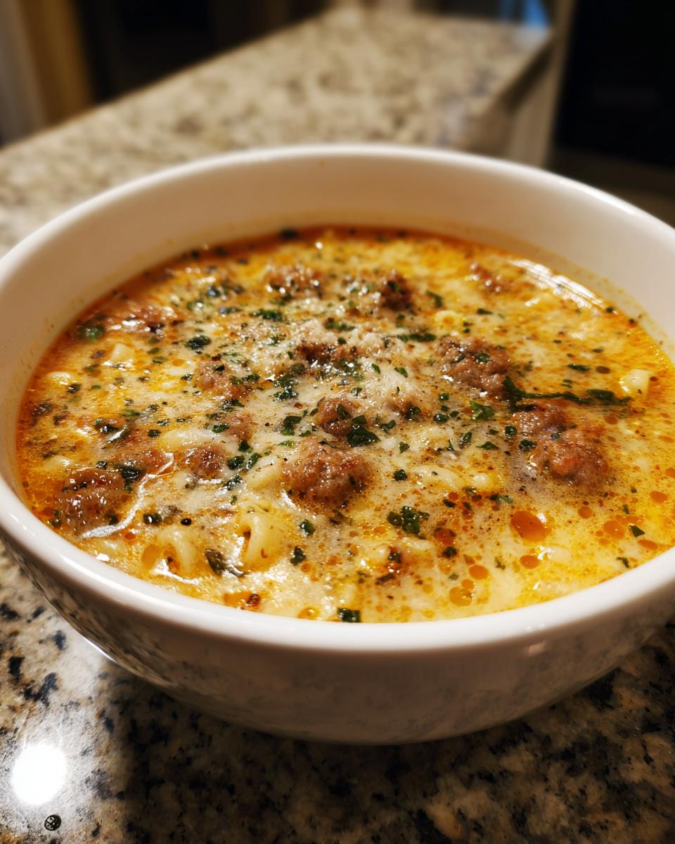 Creamy Parmesan Italian Sausage Ditalini Soup - detail 1