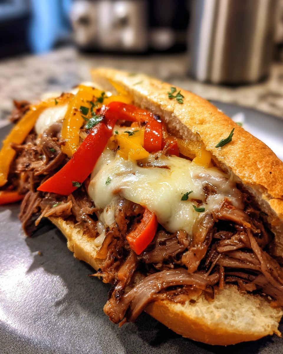 Crockpot Italian Beef Sandwiches - detail 2