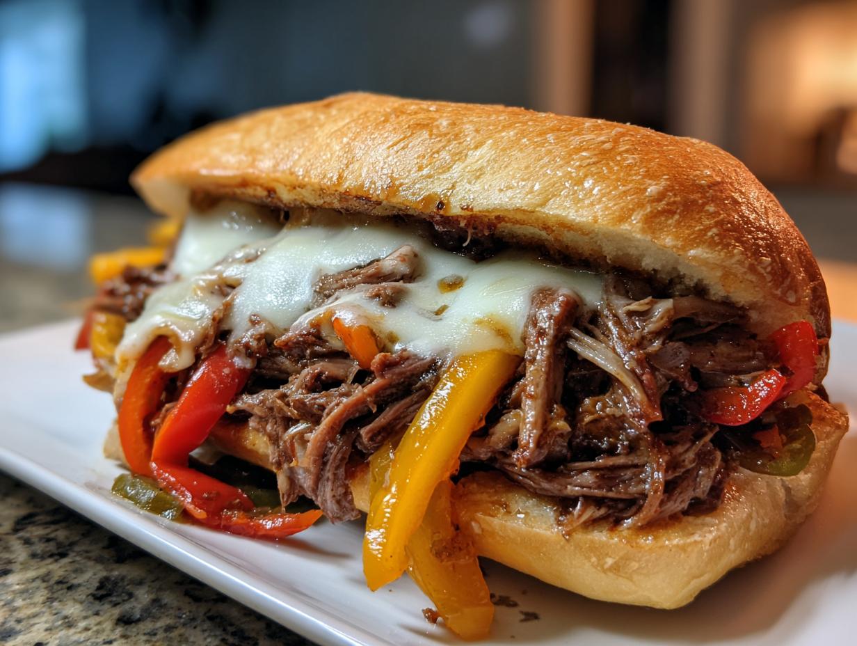 Crockpot Italian Beef Sandwiches