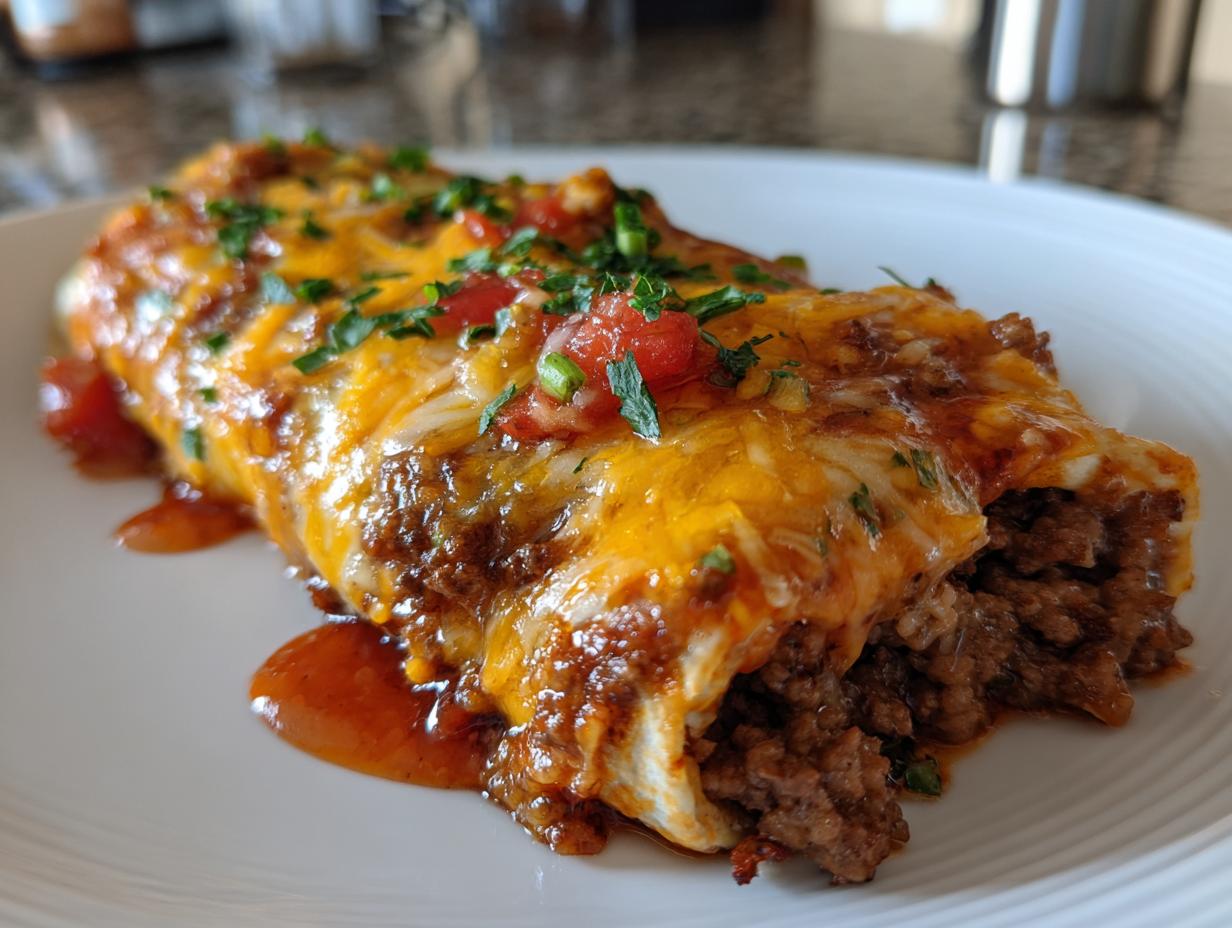 Easy Ground Beef Enchiladas