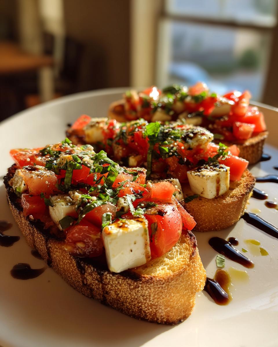 Easy Italian Bruschetta with Mozzarella - detail 1