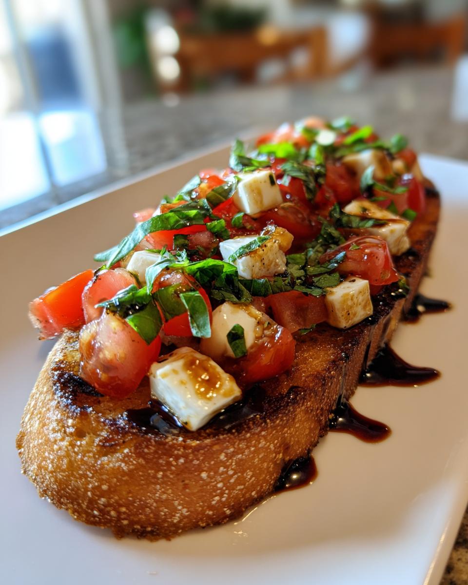 Easy Italian Bruschetta with Mozzarella - detail 2
