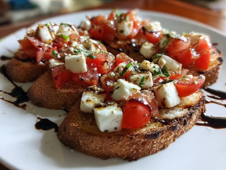 Easy Italian Bruschetta with Mozzarella