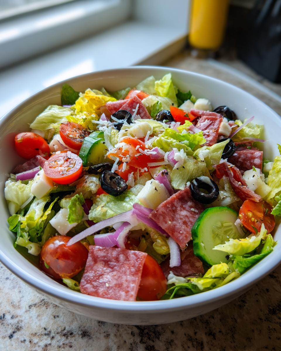 Italian Chopped Salad With Salami & Mozzarella - detail 1