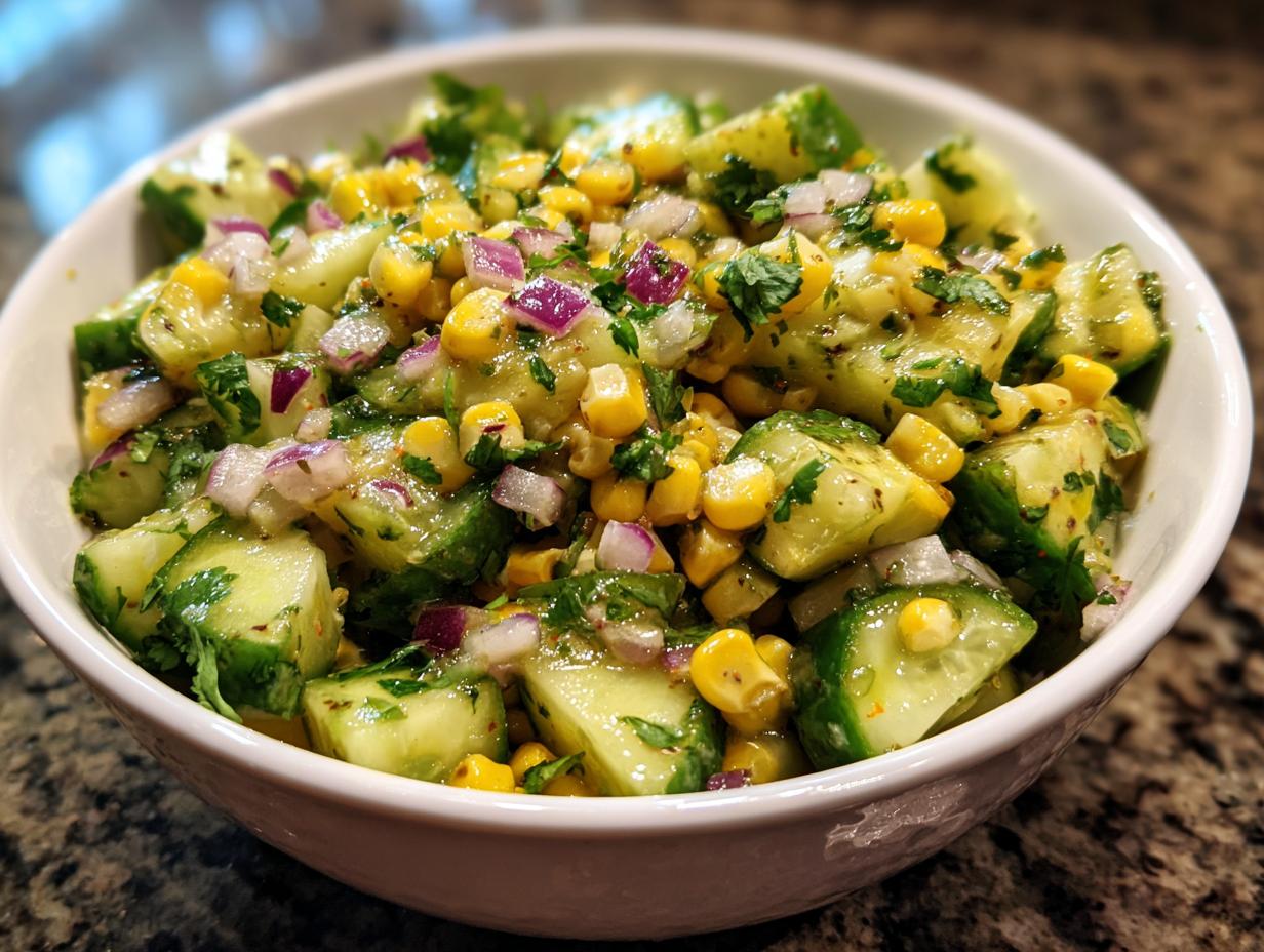 Mexican Cucumber Corn Salad
