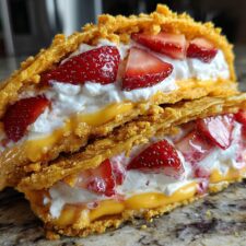 15-Minute Strawberry Crunch Cheesecake Tacos Will Wow Guests