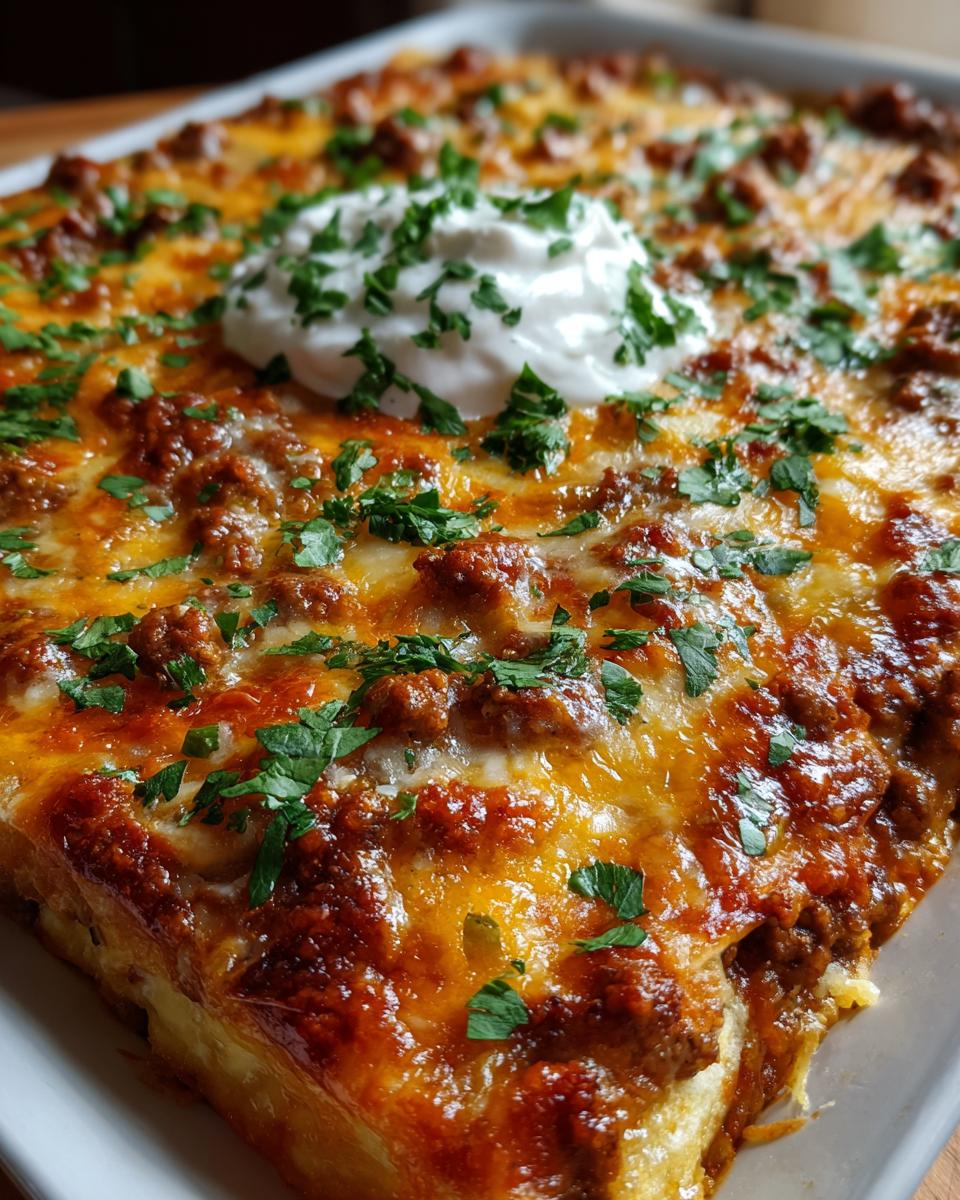 The BEST Beef Enchilada Casserole - detail 4