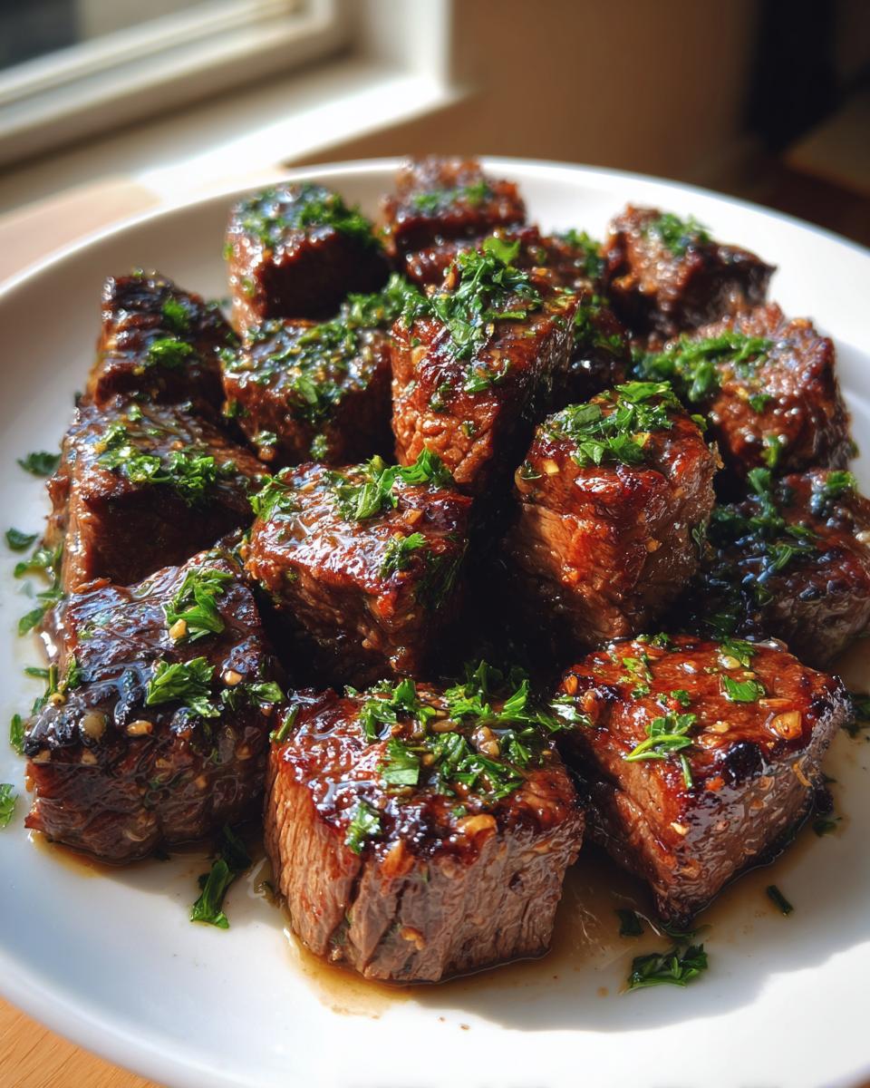Air Fryer Garlic Butter Steak Bites Recipe - detail 1