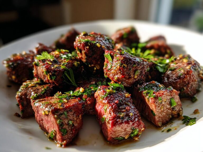 Air Fryer Garlic Butter Steak Bites Recipe