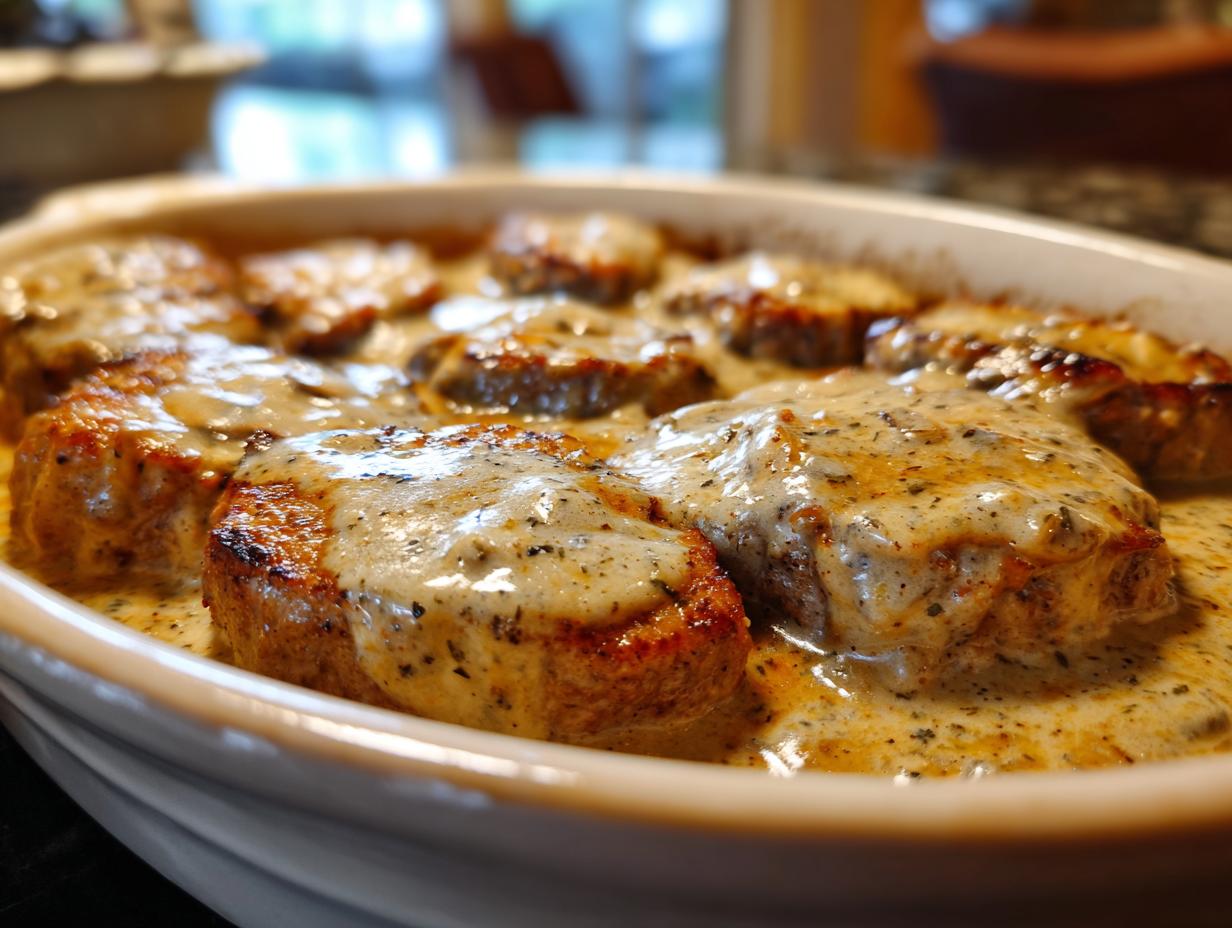 Amish Hamburger Steak Bake Recipe