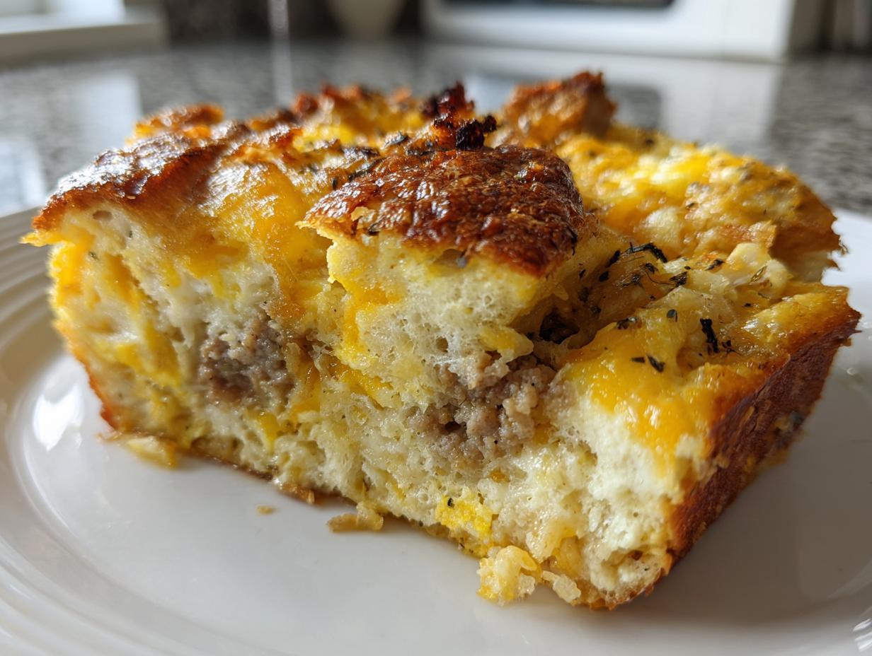 Best Overnight Sausage and Egg Casserole