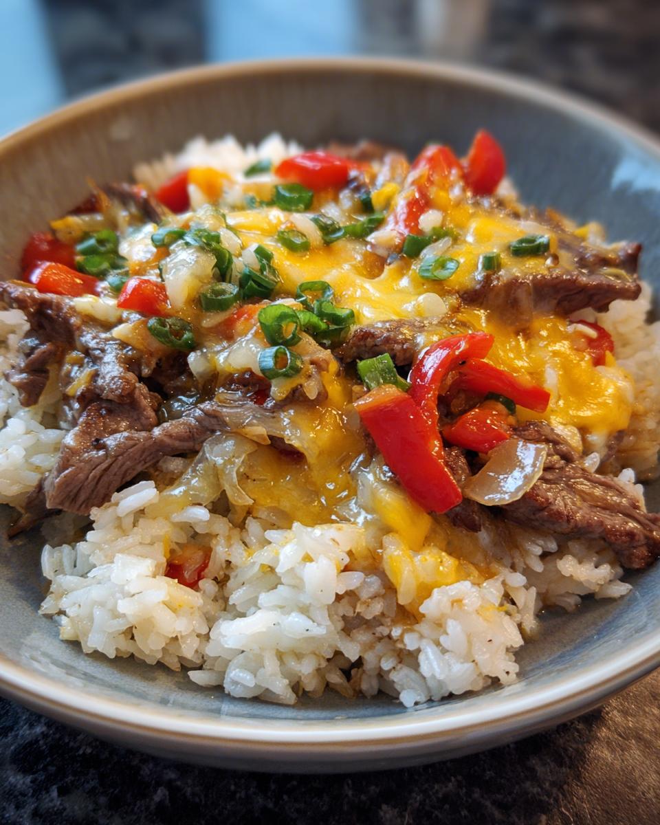 Cheesy Steak and Rice Skillet - detail 2