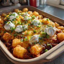 Chili Cheese Tater Tot Casserole