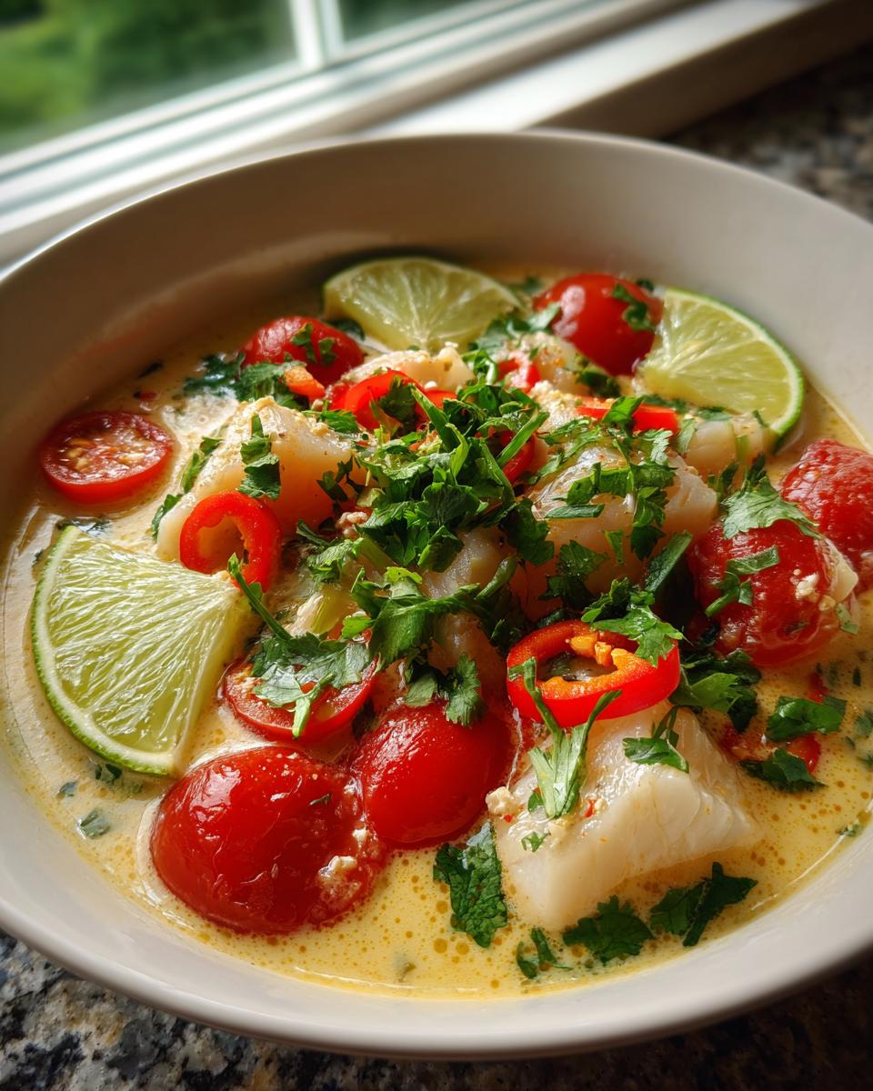 Coconut Lime Fish Soup - detail 1