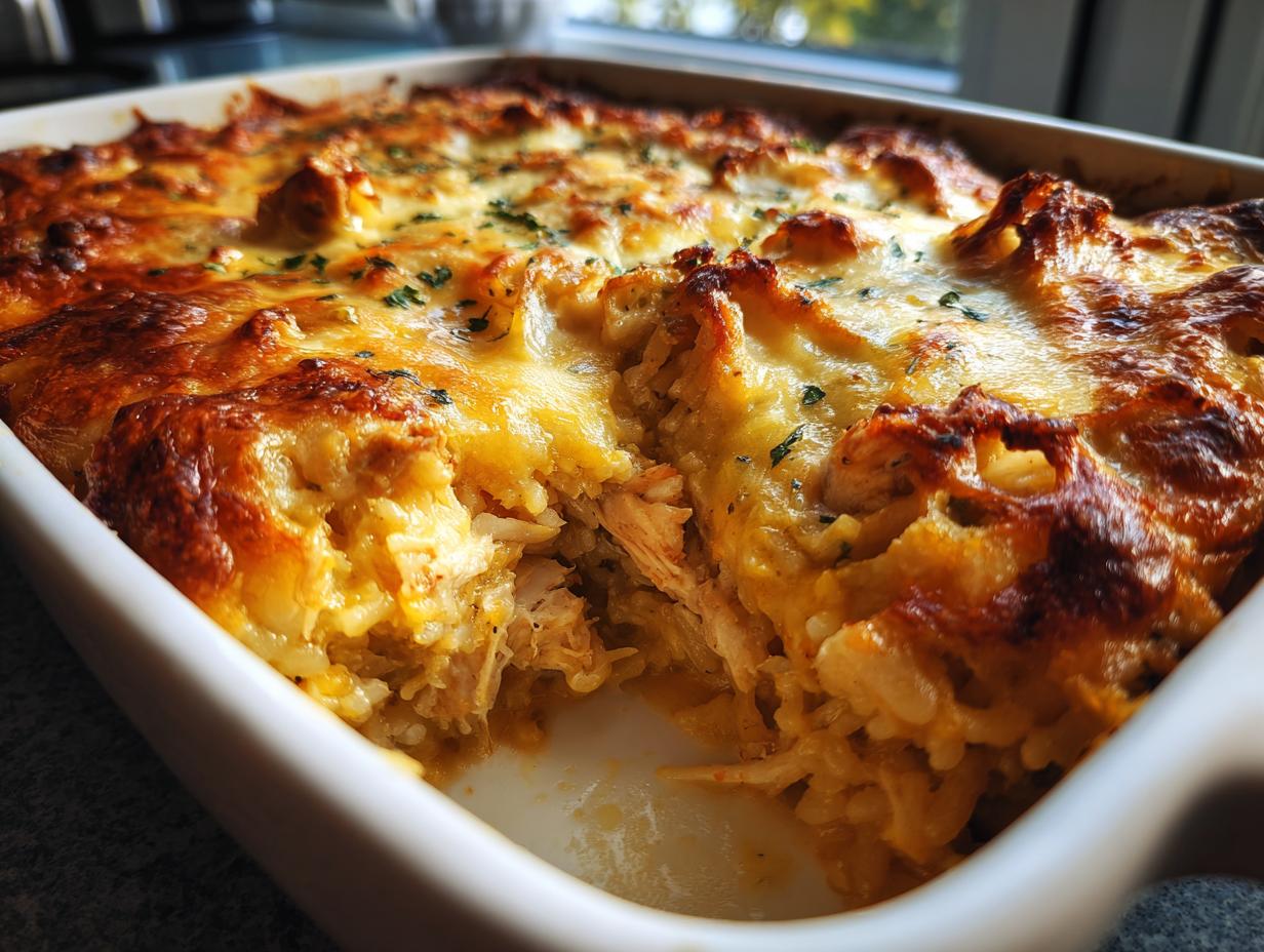 Comforting Chicken Rice Casserole
