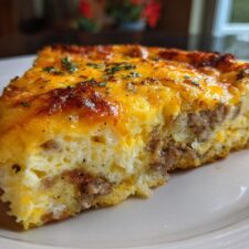 Crack Breakfast Casserole with Sausage and Cheese