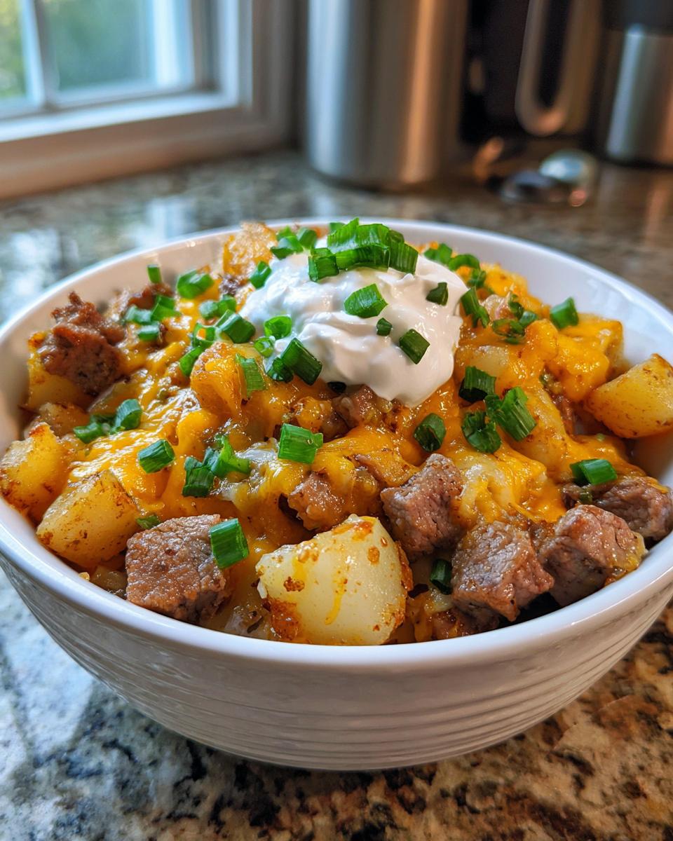 Crockpot Loaded Steak & Potato Bake - detail 1