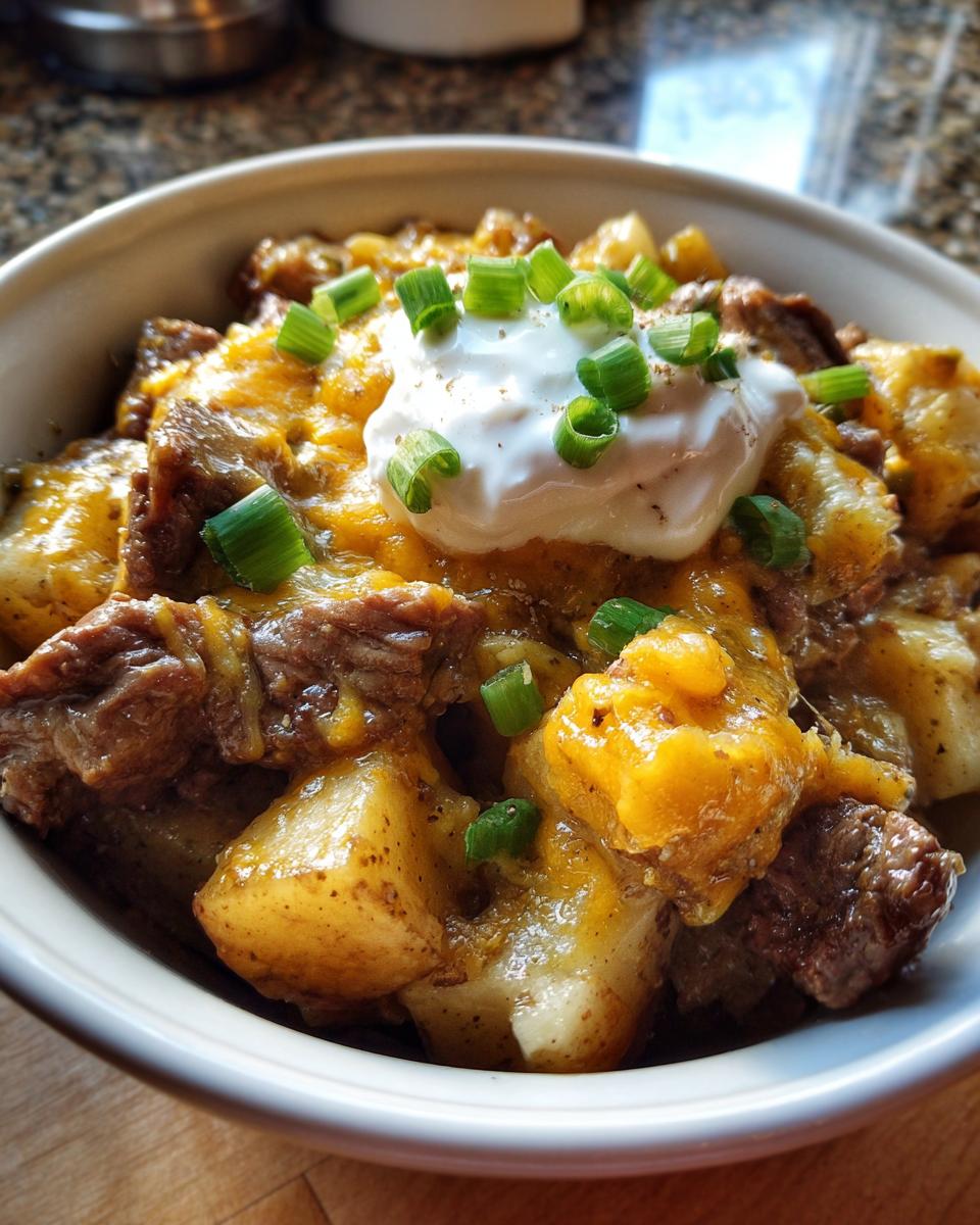 Crockpot Loaded Steak & Potato Bake - detail 2