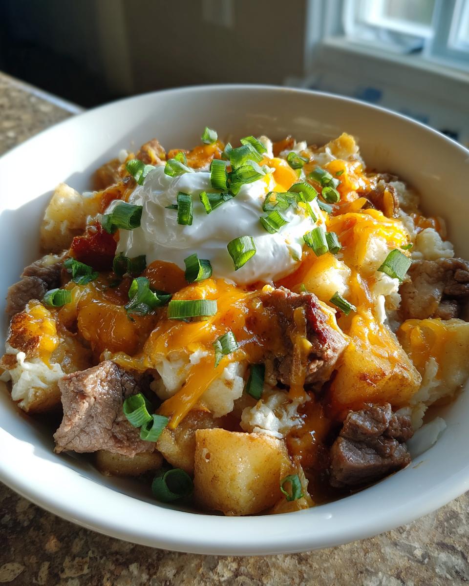 Crockpot Loaded Steak & Potato Bake - detail 3
