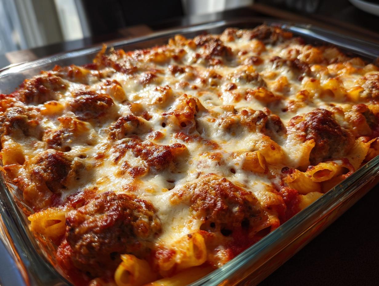 Dump and Bake Meatball Casserole