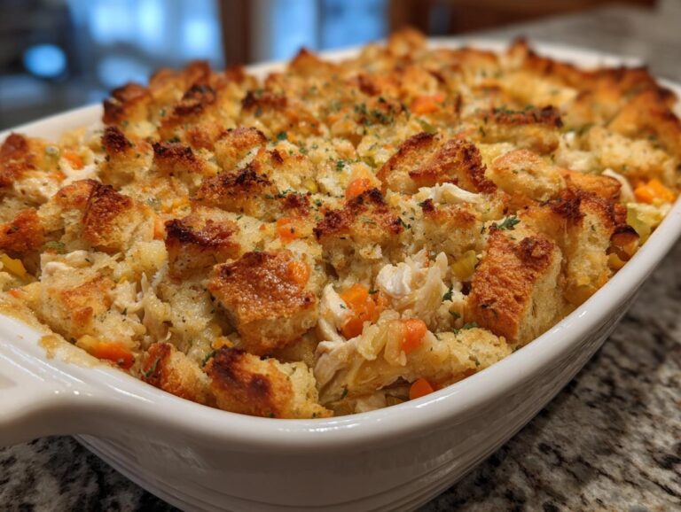 Easy Chicken & Stuffing Casserole