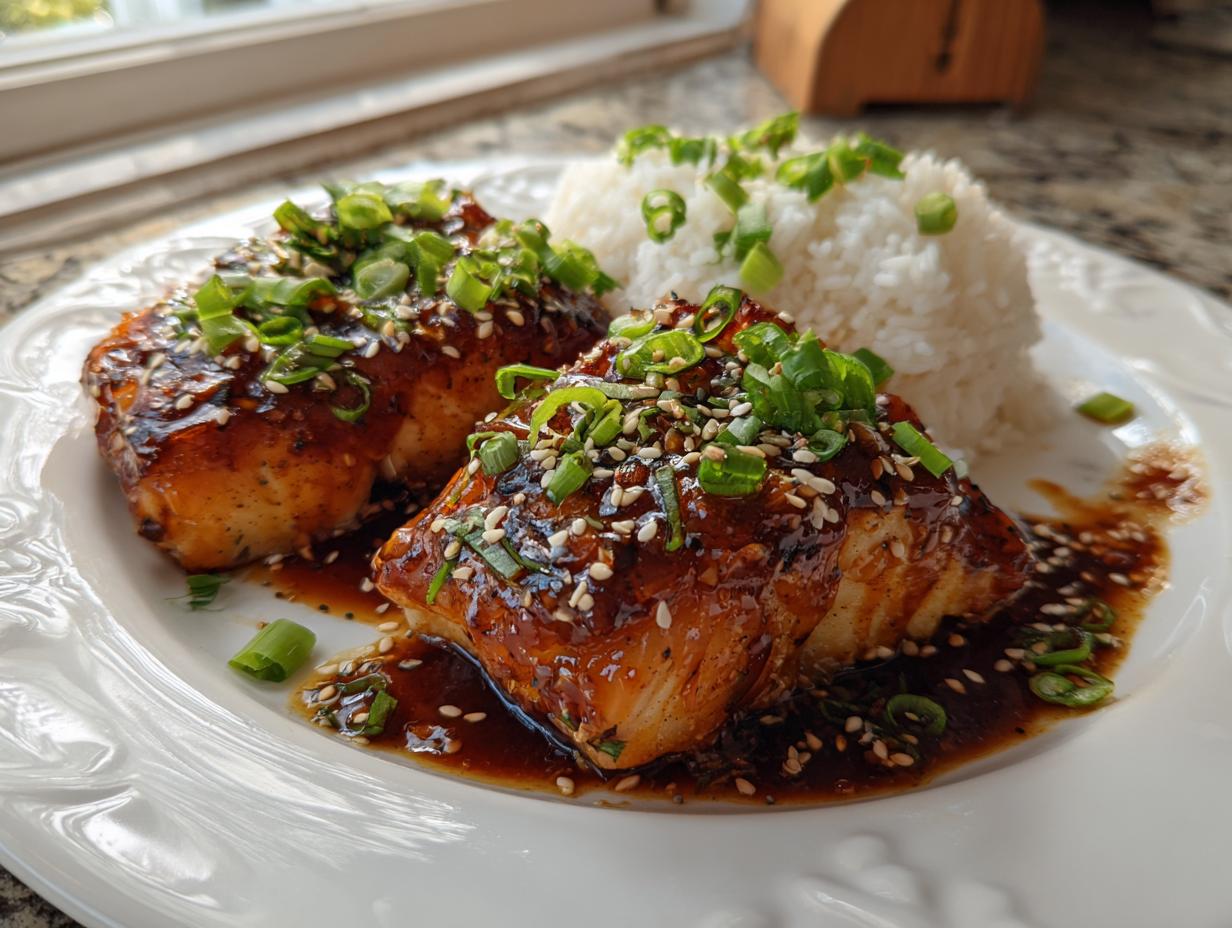 Easy Ginger Soy Glazed Cod