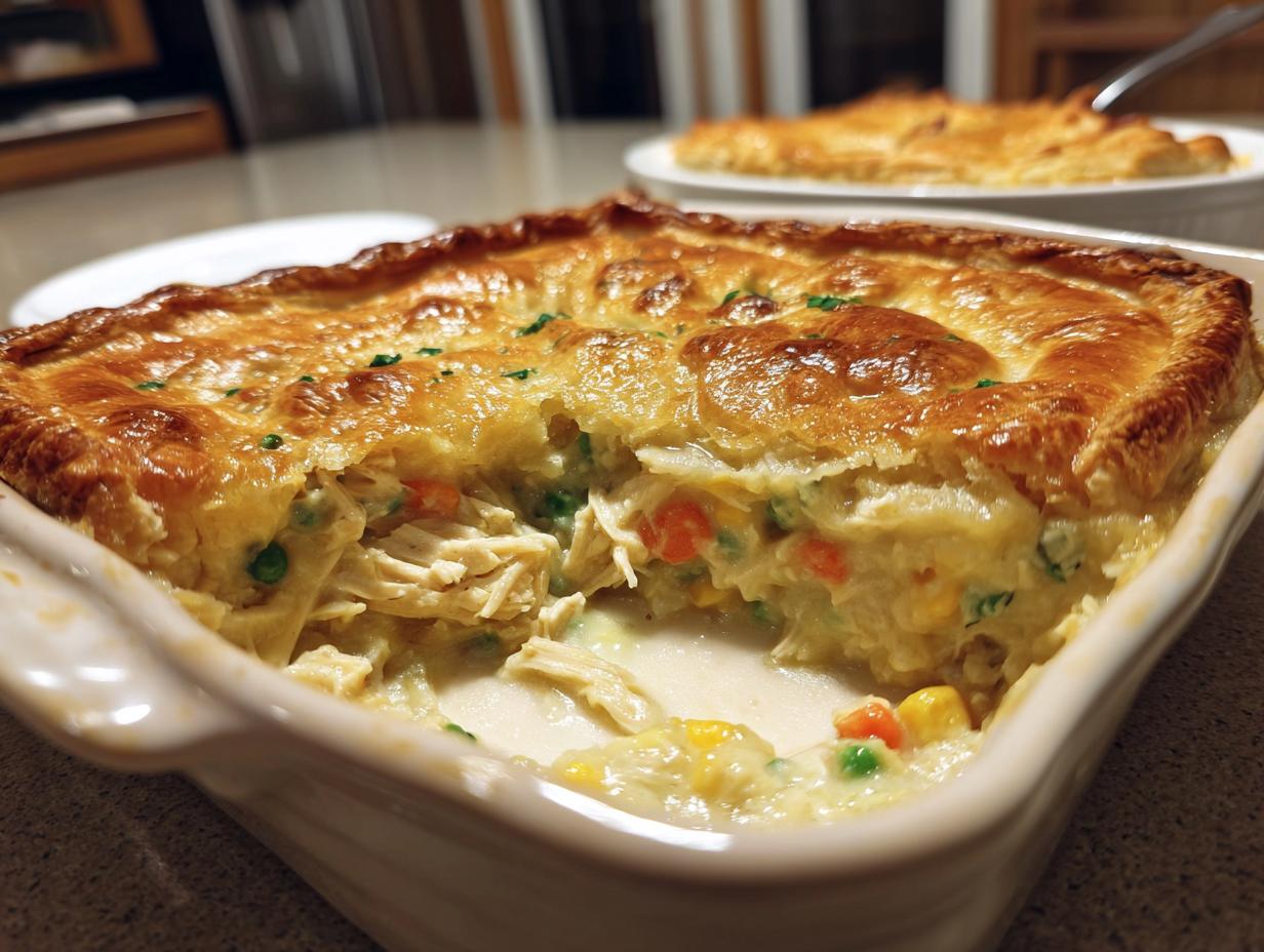 Easy Homemade Chicken Pot Pie Casserole Recipe