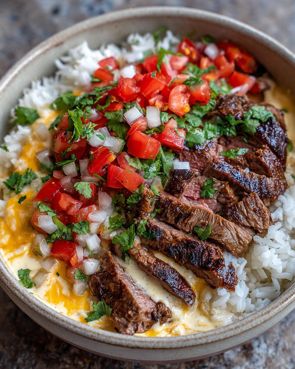 Easy Steak Queso Bowl - detail 2