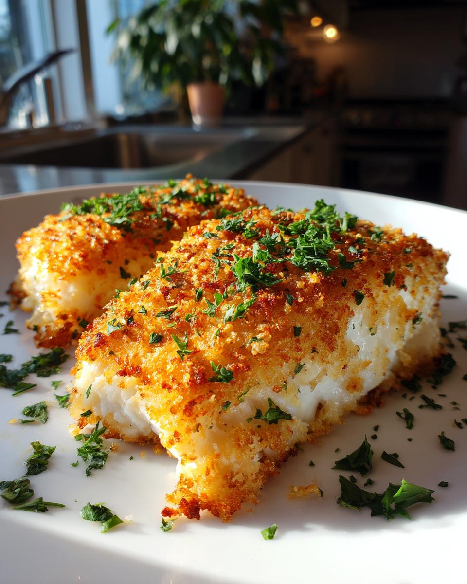 Garlic Parmesan Crusted Halibut - detail 2