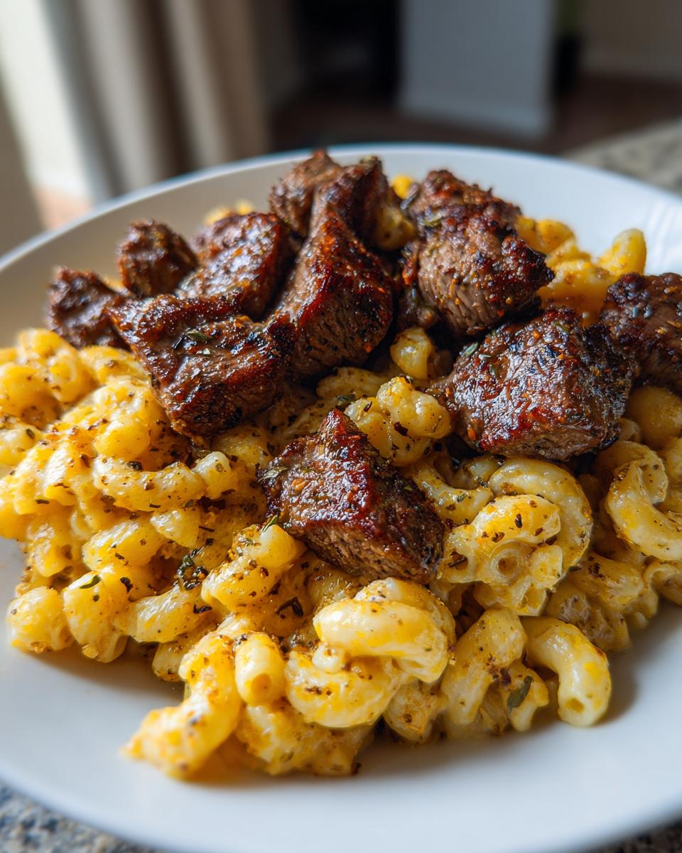 Garlic Steak Bites with Mac and Cheese - detail 2