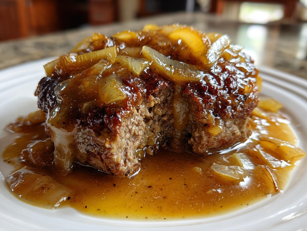 Hamburger Steak with Onions and Gravy