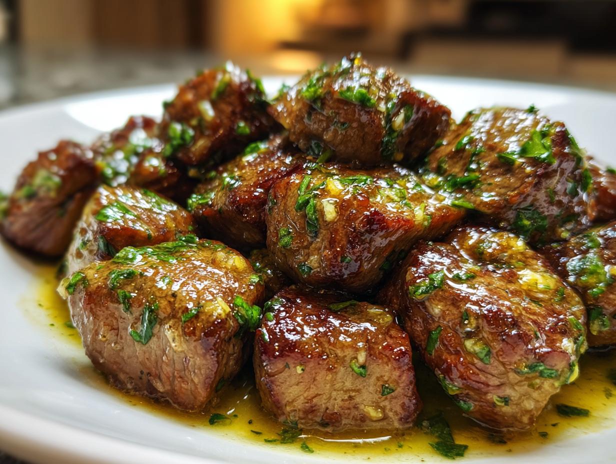 Juicy Garlic Butter Steak Bites Recipe
