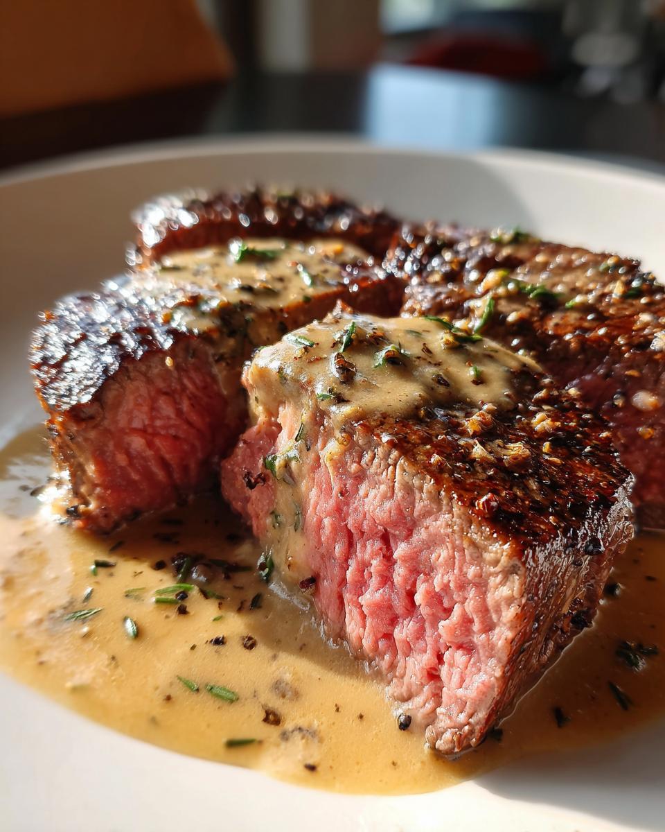 Juicy Steak with Creamy Garlic Sauce - detail 1