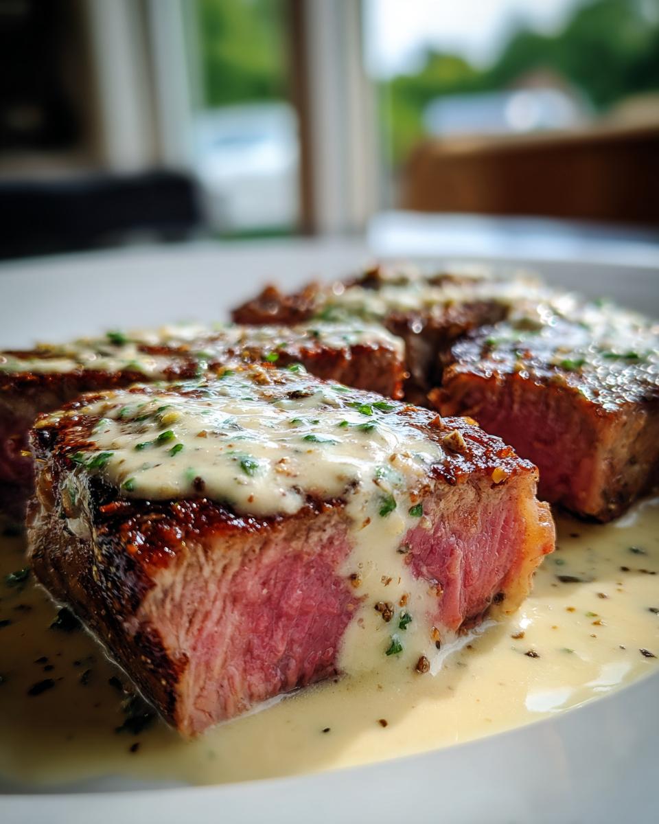 Juicy Steak with Creamy Garlic Sauce - detail 2