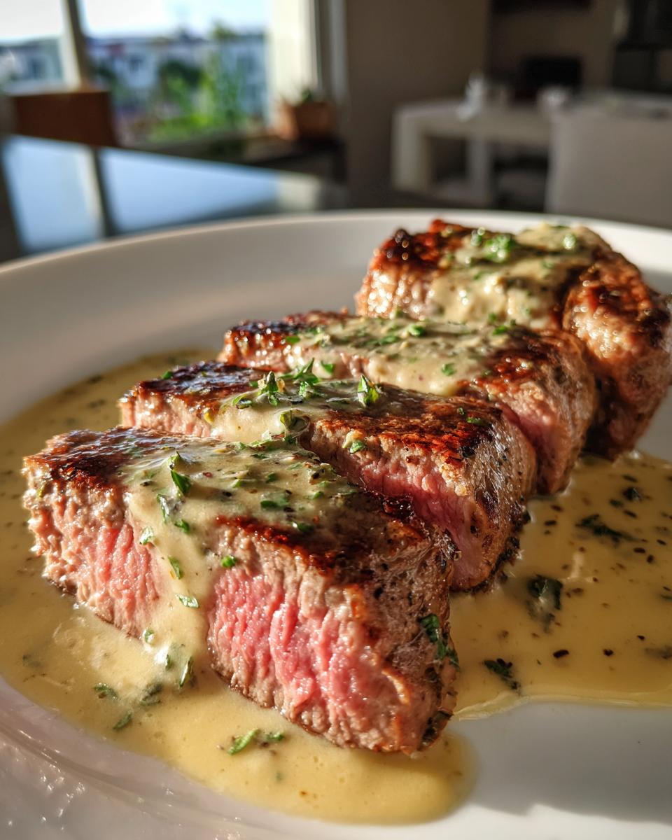Juicy Steak with Creamy Garlic Sauce - detail 3