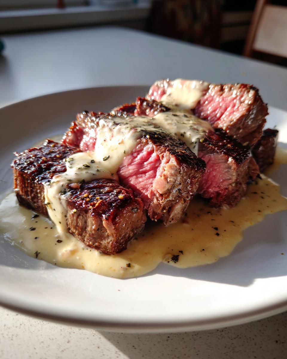 Juicy Steak with Creamy Garlic Sauce - detail 4