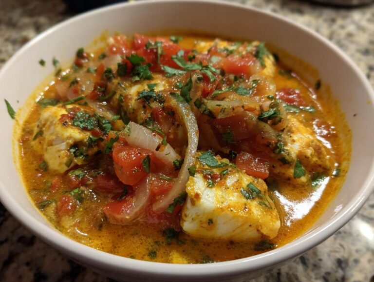 Moqueca Brazilian Fish Stew with Coconut and Tomatoes