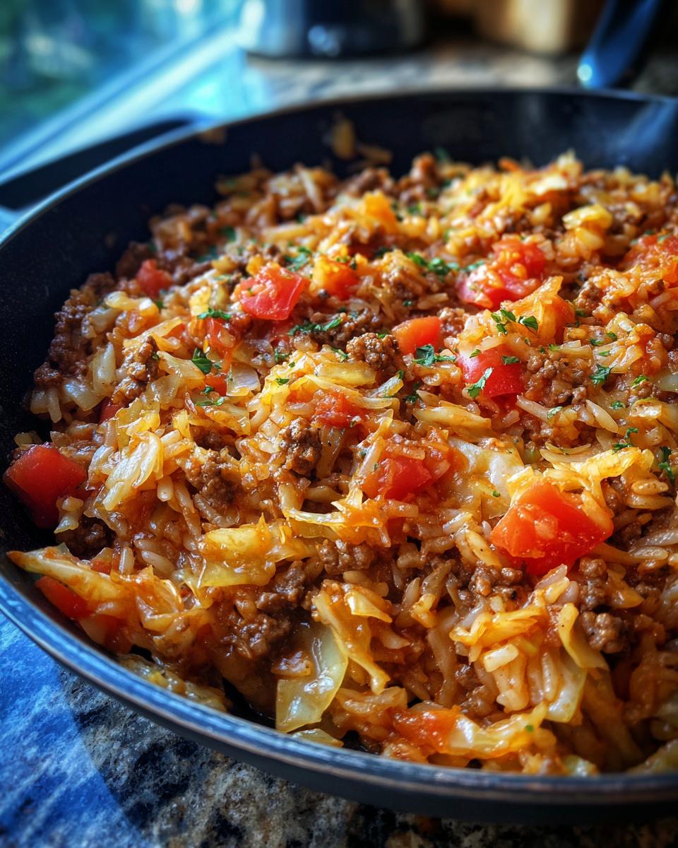 One-Pan Unstuffed Ground Beef Cabbage Roll Casserole - detail 2