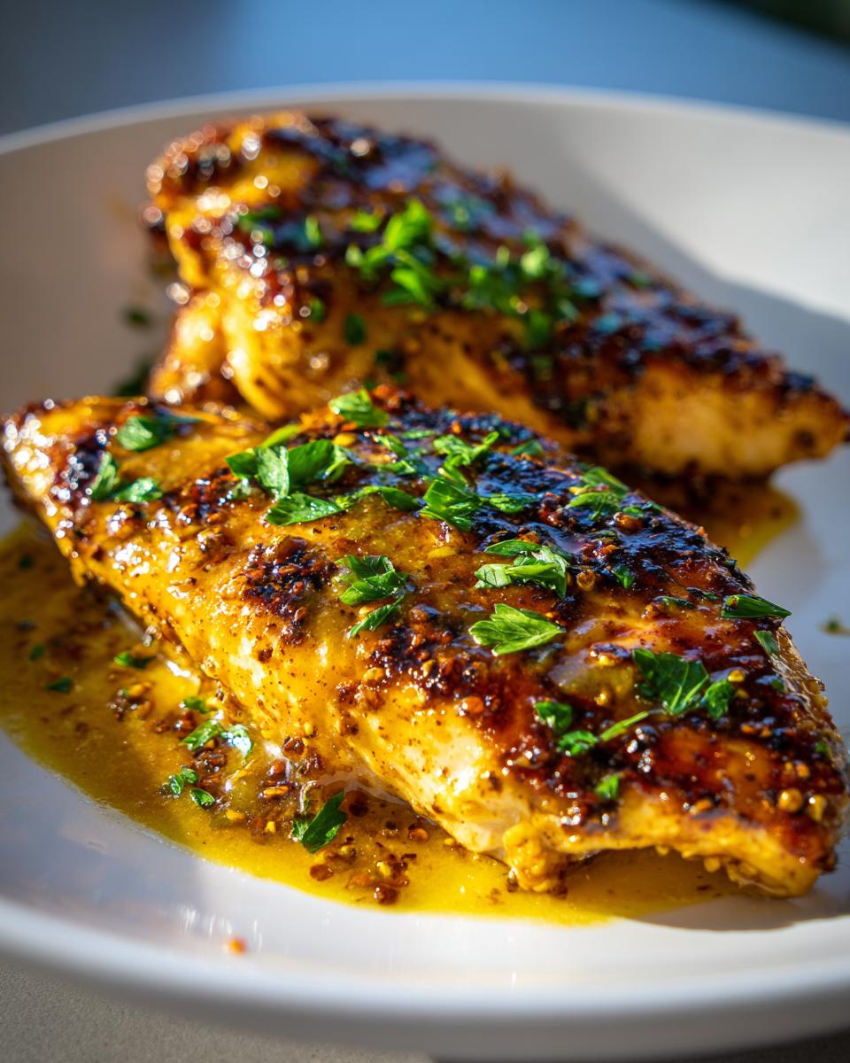 Pan Seared Chicken with zesty Lemon Mustard Sauce - detail 2