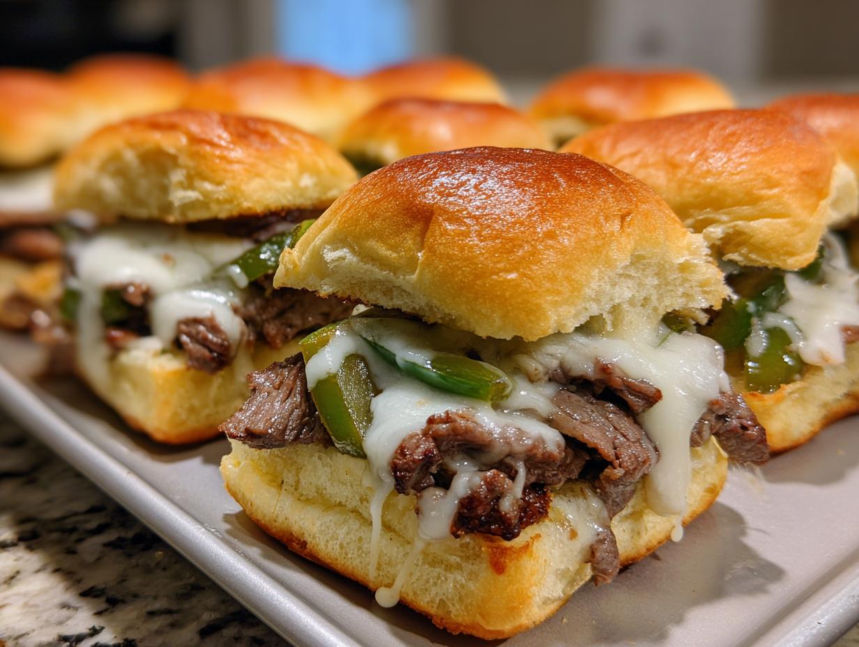 Philly Cheesesteak Sliders Recipe