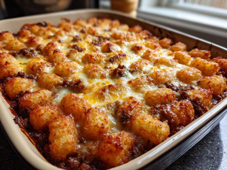 Pizza Tot Casserole
