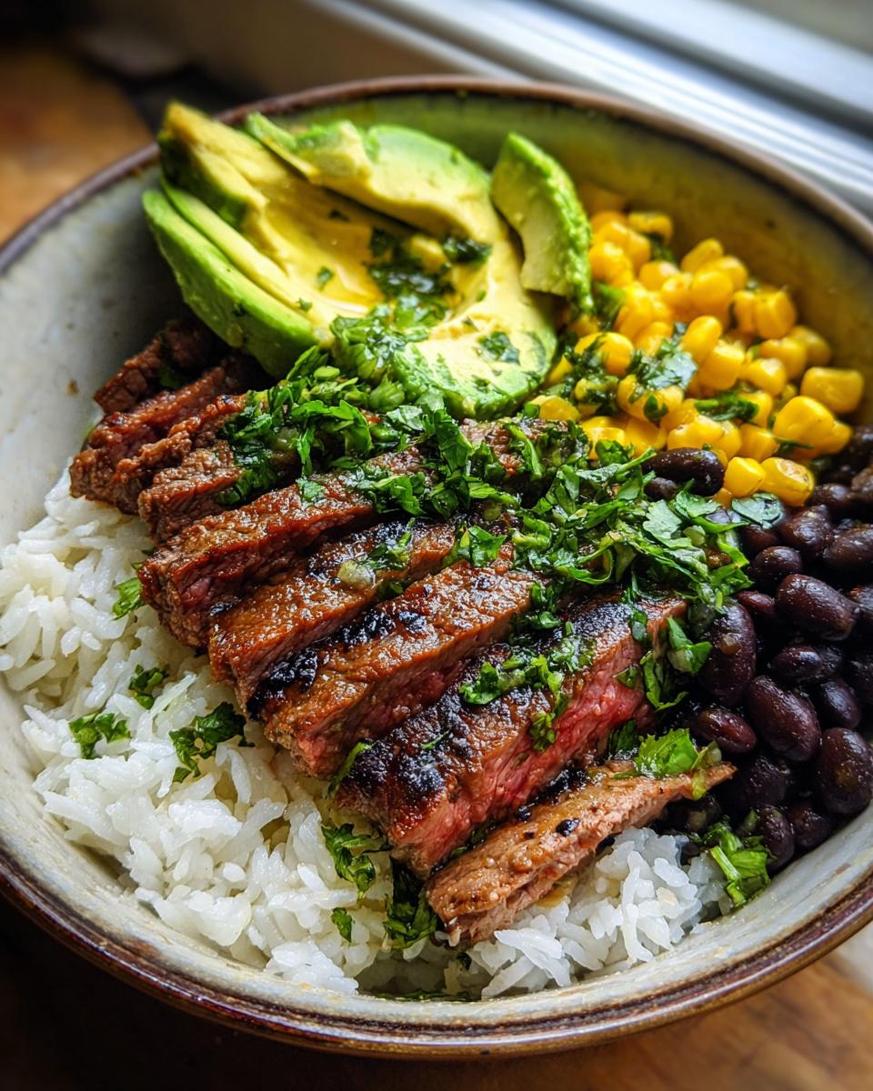 cilantro lime steak bowl - detail 1