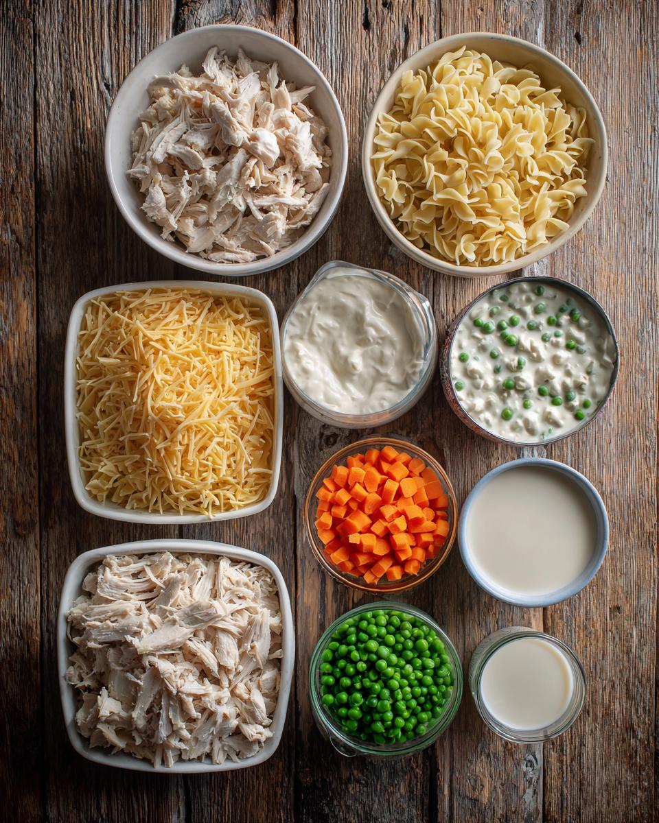 chicken noodle casserole - detail 1