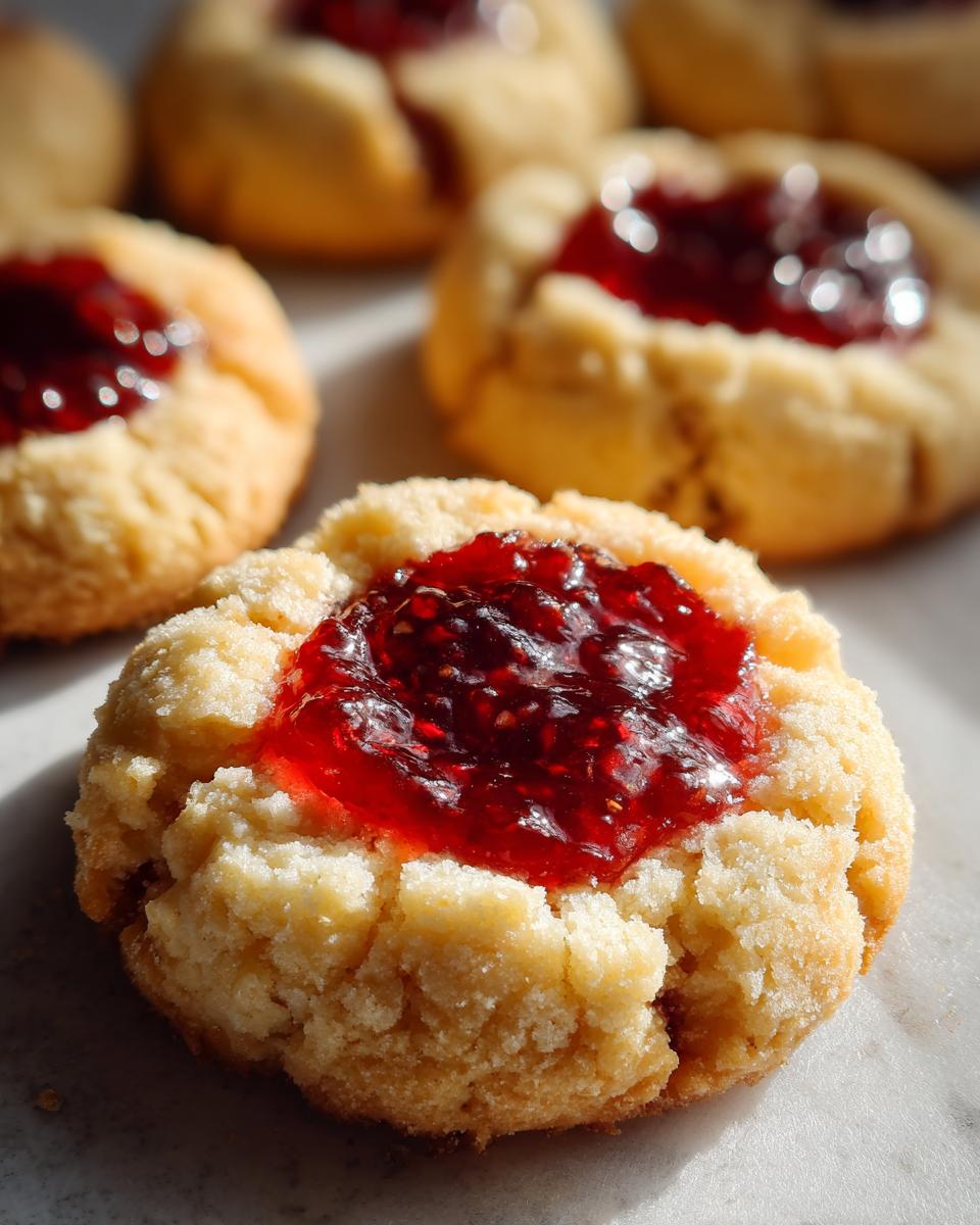 5-Ingredient Raspberry Cheesecake Thumbprint Cookies - detail 2