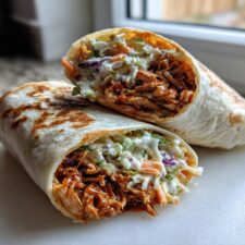 BBQ Chicken Coleslaw Wraps