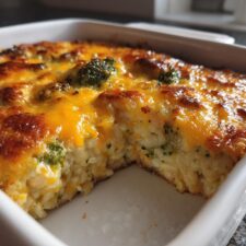 Broccoli Cheddar Chicken and Rice Casserole