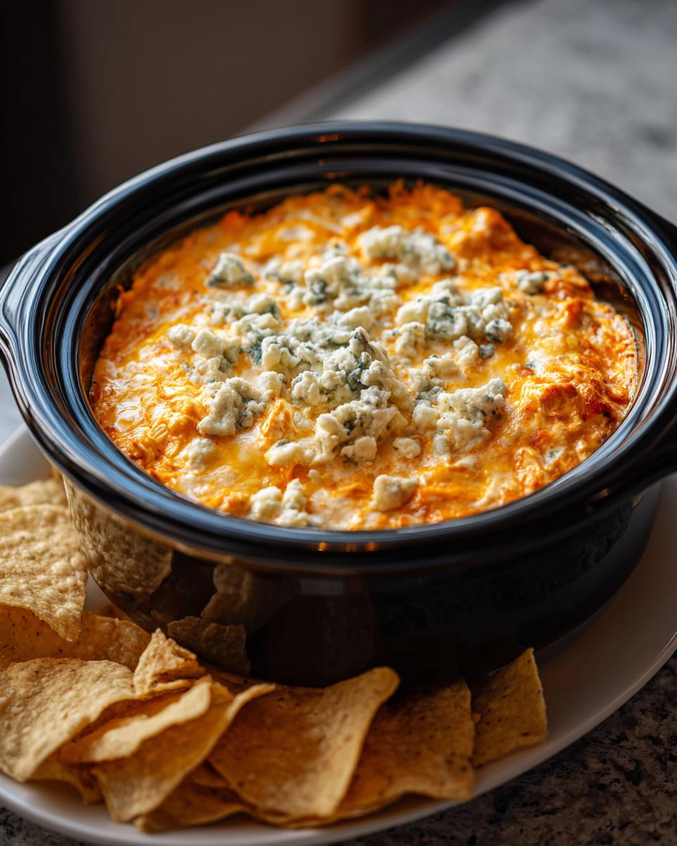 Cheesy Crock Pot Buffalo Chicken Dip - detail 1