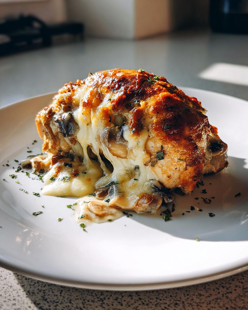 Cheesy Garlic Butter Mushroom Stuffed Chicken - detail 2