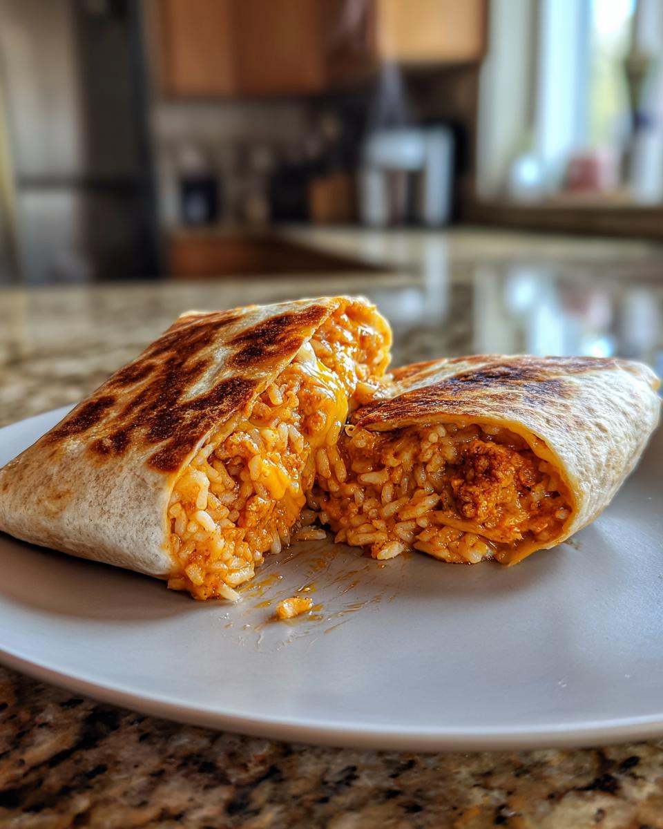 Cheesy Ground Chicken and Rice Burritos - detail 2