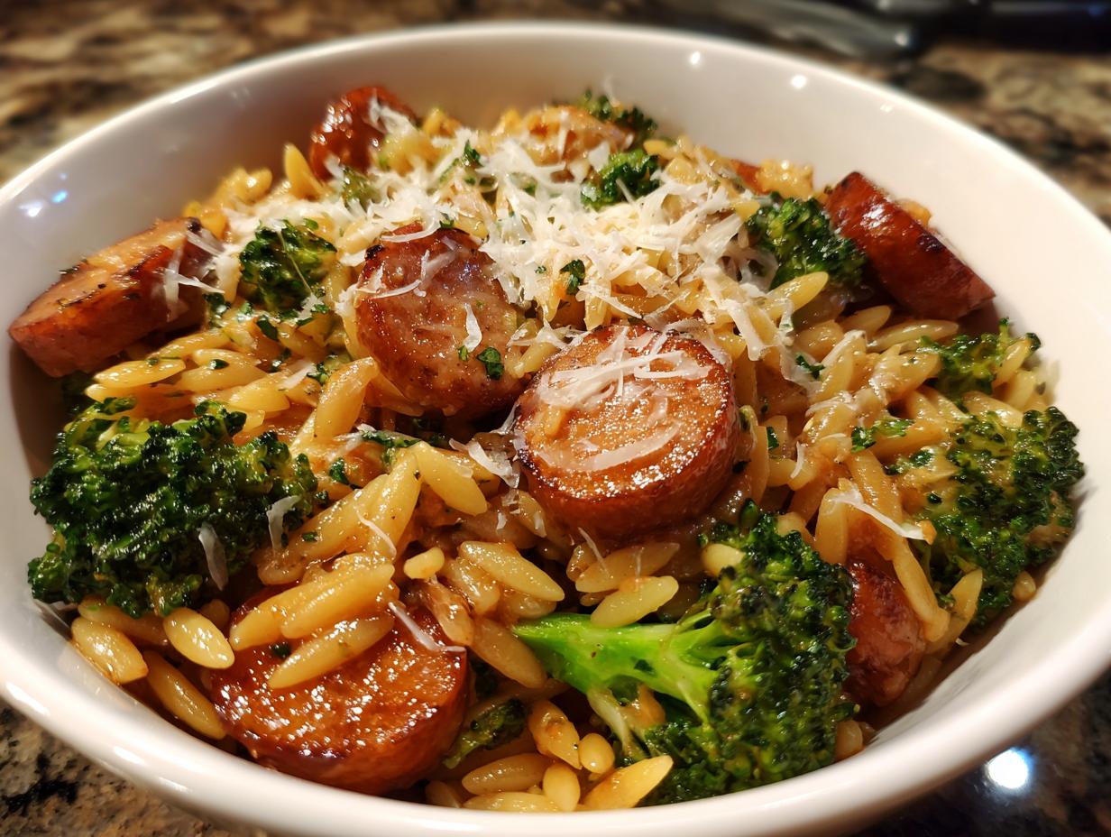 Chicken Sausage Broccoli Orzo